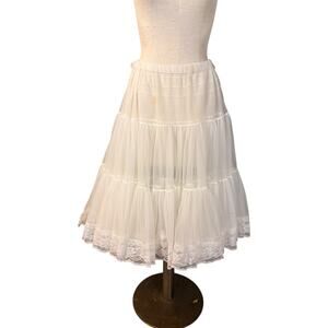 Vintage 50's 60's Malco Modes Petticoat Tulle Lace Circle Skirt M Rockabilly